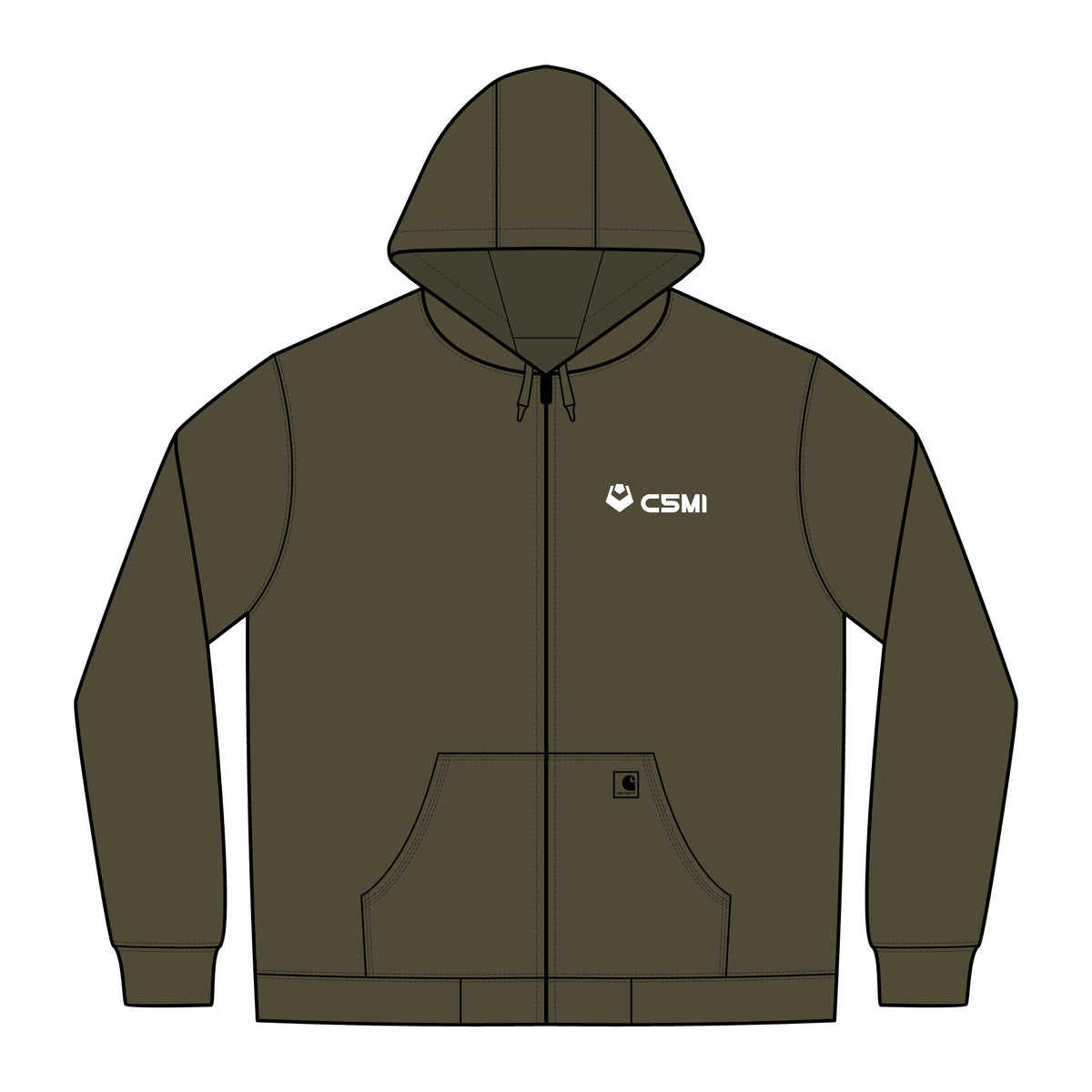 C5MI Unisex Carhartt Midweight Hooded Zip-Front Sweatshirt