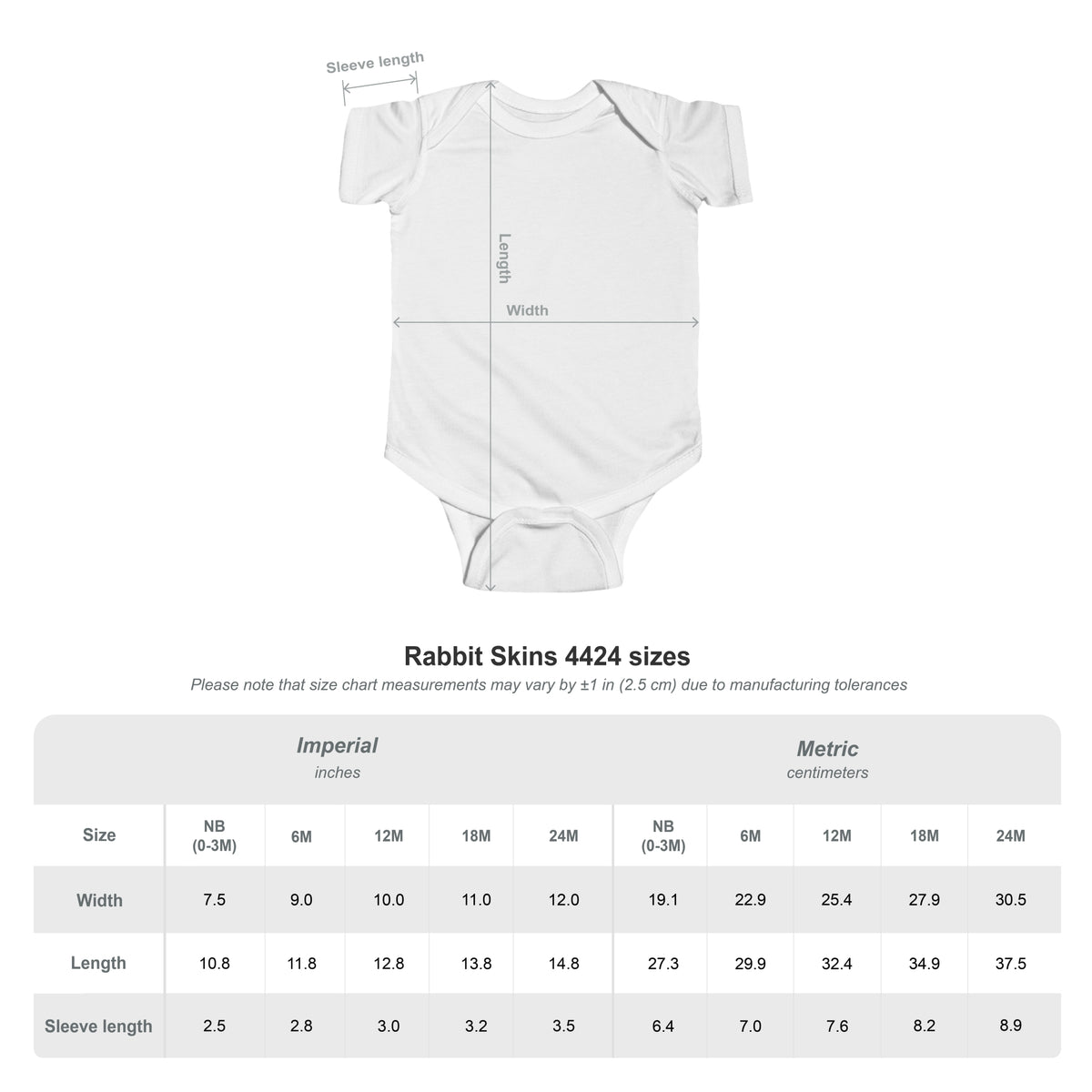 Sample Infant Fine Jersey Bodysuit