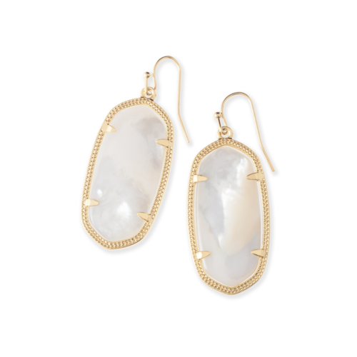 Kendra Scott Elle Gold Drop Earrings Ivory Mother of Pearl - 4217702406.png