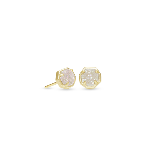 Kendra Scott Nola Gold Stud Earrings Iridescent Drusy - 4217704877.png
