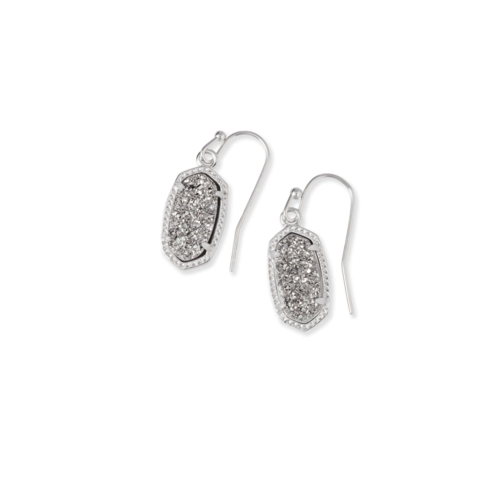 Kendra Scott Lee Silver Drop Earrings Platinum Drusy - 4217711450.png