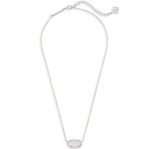 Kendra Scott Elisa Silver Pendant Necklace, Iridescent Drusy - 4217711459.png