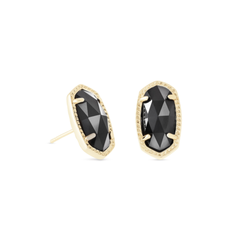 Kendra Scott Ellie Gold Stud Earrings Black - 4217711849.png