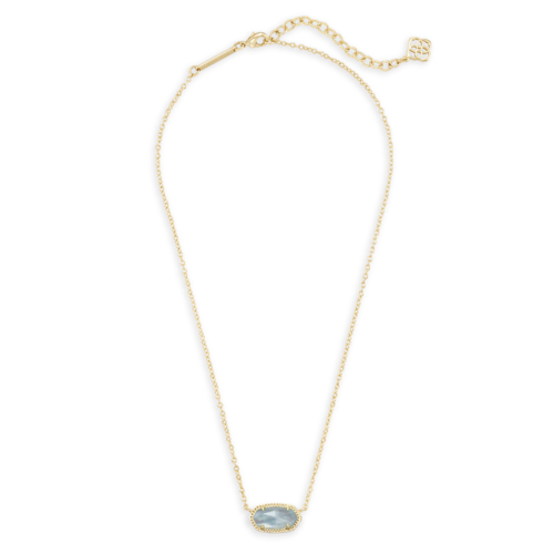 Kendra Scott Elisa Gold Short Pendant Necklace, Light Blue Illusion - 4217714616.png