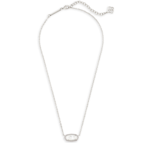 Kendra Scott Elisa Silver Pendant Necklace, Ivory Mother of Pearl - 4217715820.png