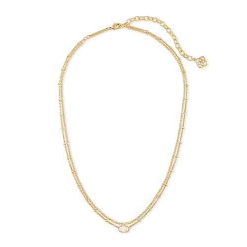 Kendra Scott Emilie Gold Multi Strand Necklace, Iridescent Drury - 4217718146.png