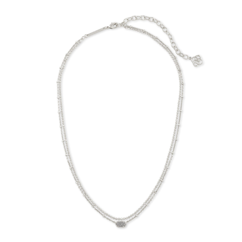 Kendra Scott Emilie Silver Multi Strand Necklace, Platinum Drusy - 4217718148.png