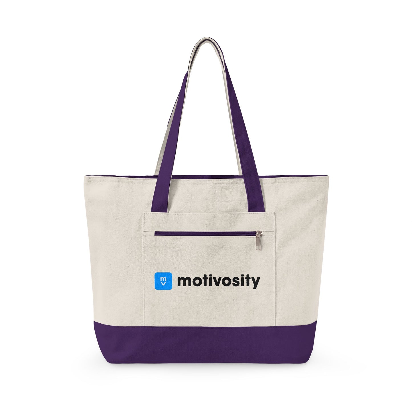 Sample Zippered Canvas Tote Bag