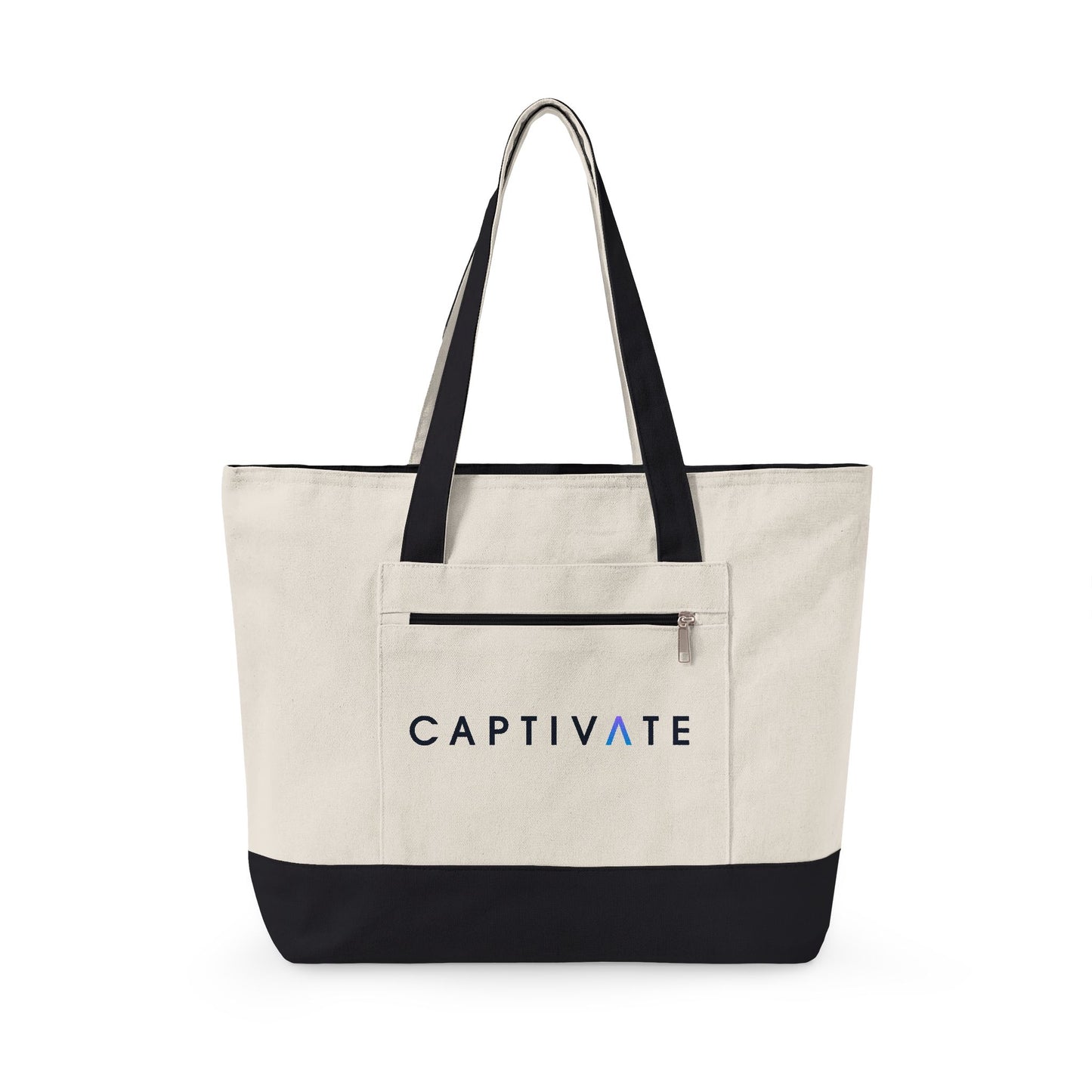 Captivate Zippered Canvas Tote Bag