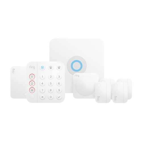 Ring Alarm Kit - 8-Piece - 2nd Gen White, includes: 1 x Base Station, 4 x Contact Sensor, 1 x Keypad, 1 x Range Extender, 1 x Motion Detector - 4K18SZ-0EN0.png