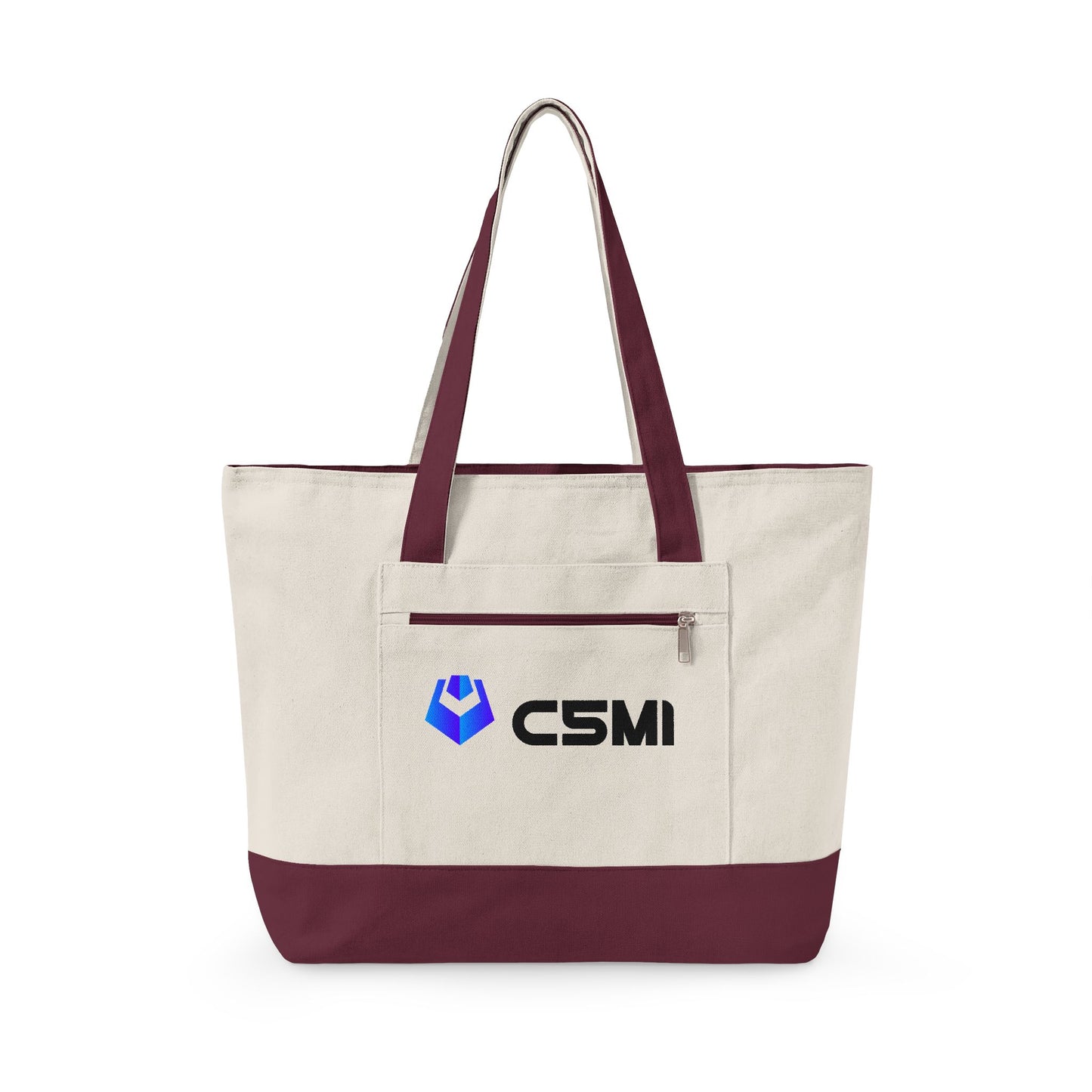 C5MI Zippered Canvas Tote Bag
