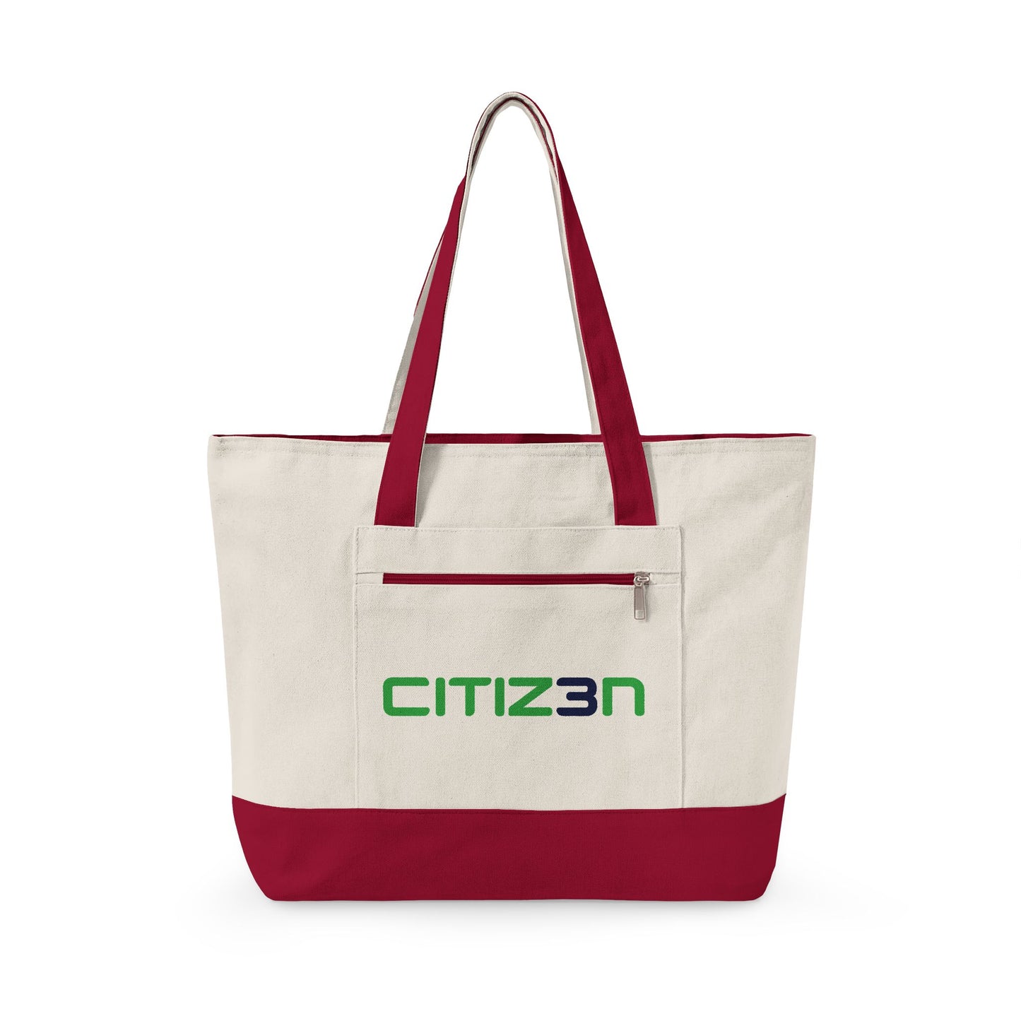 CITIZ3N Zippered Canvas Tote Bag