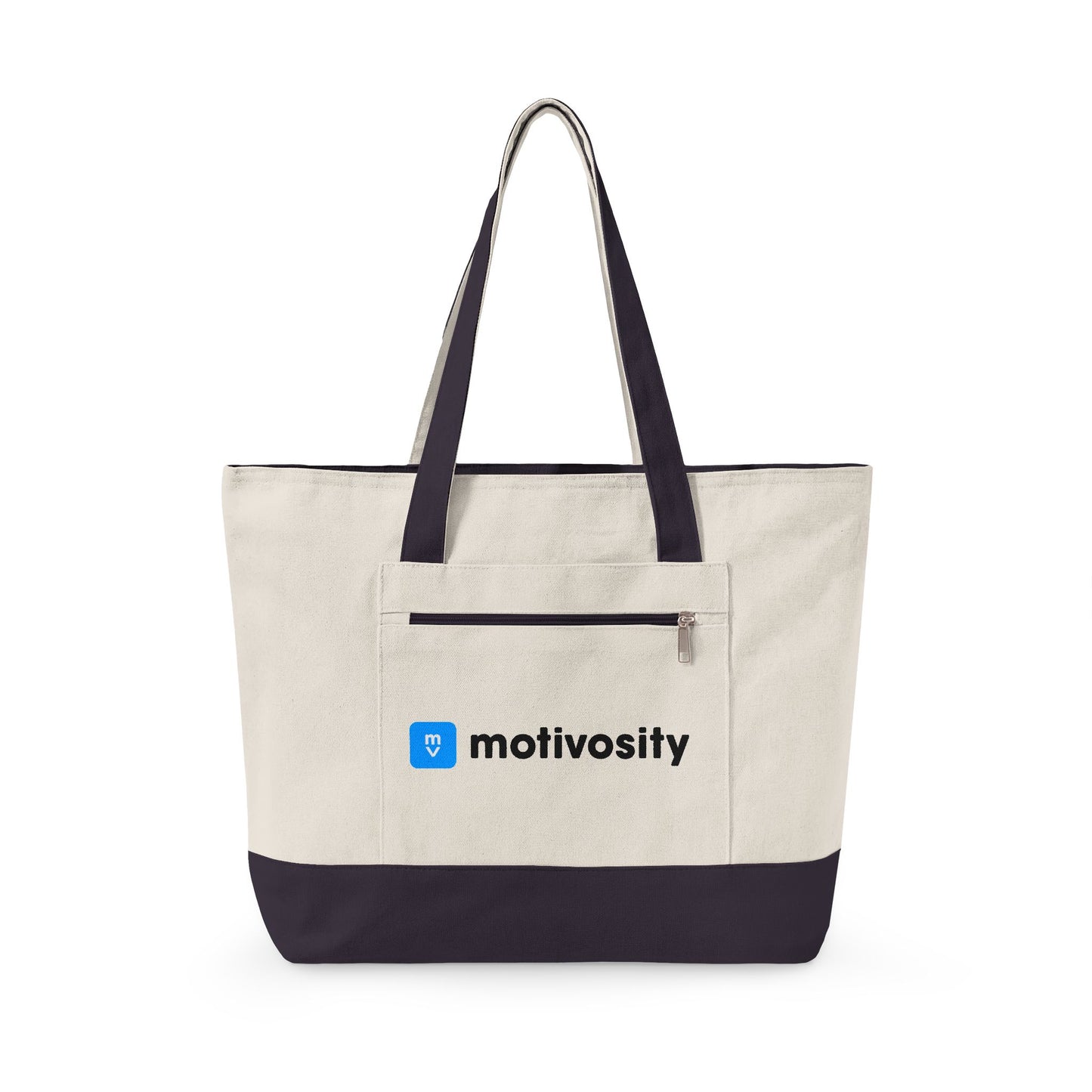 Sample Zippered Canvas Tote Bag