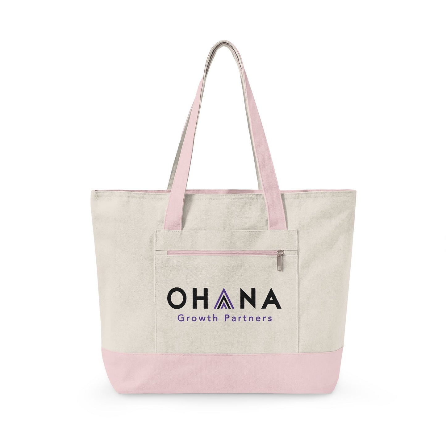 Ohana Zippered Canvas Tote Bag