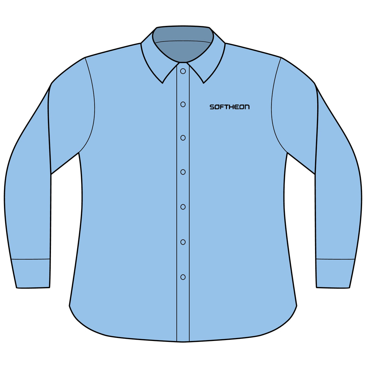 Softheon Women's Long Sleeve Nailhead Dress Shirt