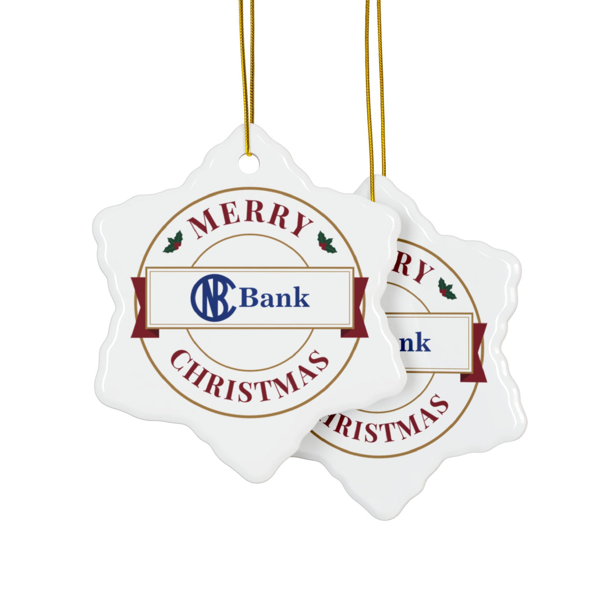 CNB Bank Christmas Ceramic Ornaments