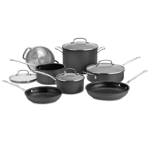 Cuisinart Chef's Classic Nonstick Hard Anodized 11-Piece Set, Black - 66C-11.png