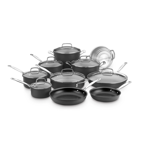 Cuisinart Chef's Classic Nonstick Hard Anodized 17-Piece Set, Black - 66C-17.png