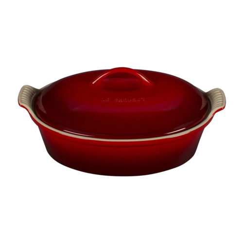 Le Creuset Heritage Covered Oval Casserole, Cerise - 71006480060002.png