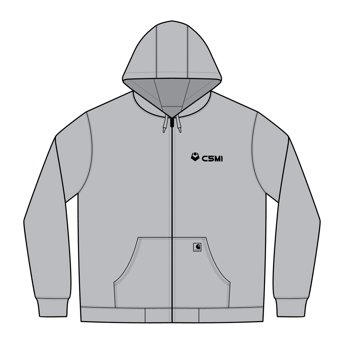 C5MI Unisex Carhartt Midweight Hooded Zip-Front Sweatshirt