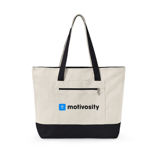Sample Zippered Canvas Tote Bag