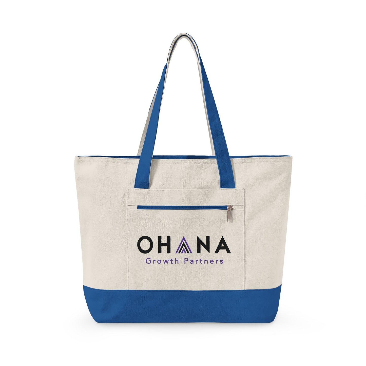 Ohana Zippered Canvas Tote Bag