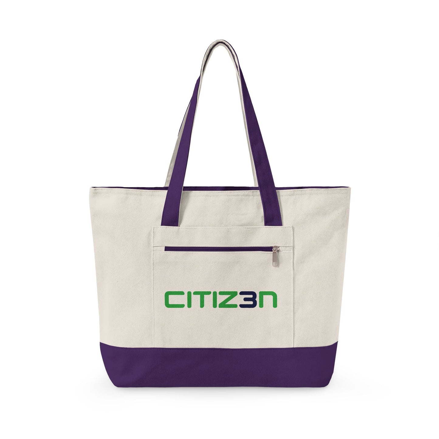 CITIZ3N Zippered Canvas Tote Bag