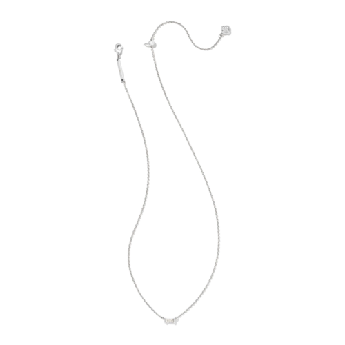 Kendra Scott Juliette Silver Pendant Necklace, White Crystal - 9608802206.png