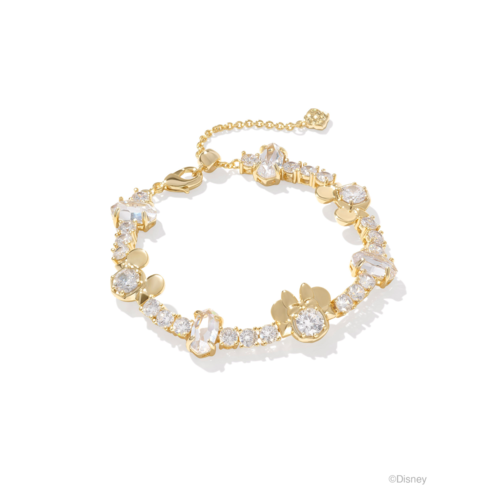 Kendra Scott Disney Gold Mickey Minnie Mouse Tennis Bracelet, White CZ - 9608863543.png