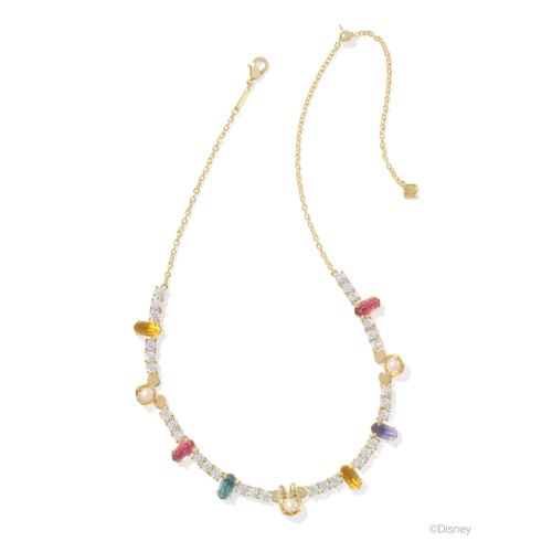 Kendra Scott Disney Gold Mickey Minnie Mouse Tennis Necklace, Multi Mix - 9608867590.png