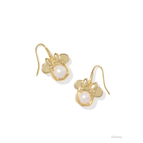 Kendra Scott Disney Gold Minnie Mouse Drop Earrings, Freshwater Cultured Pearl - 9608868042.png