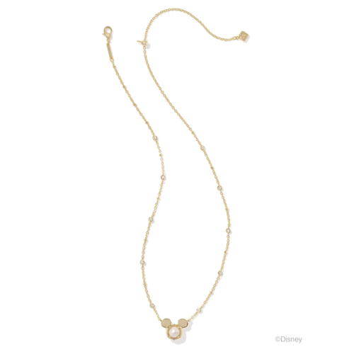 Kendra Scott Disney Gold Mickey Mouse Short Pendant Necklace, Freshwater Cultured Pearl - 9608868578.png