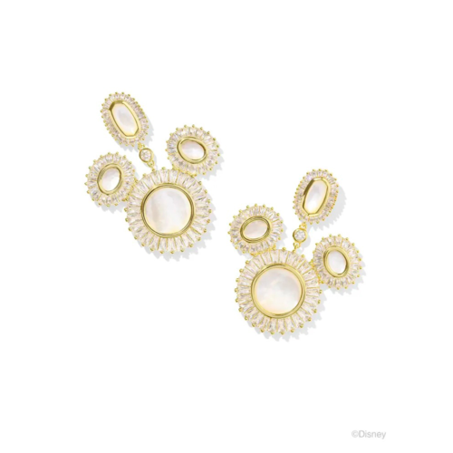 Kendra Scott Gold Mickey Mouse Crystal Frame Statement Earrings, Ivory Mother-of-Pearl/White CZ - 9608876178.png