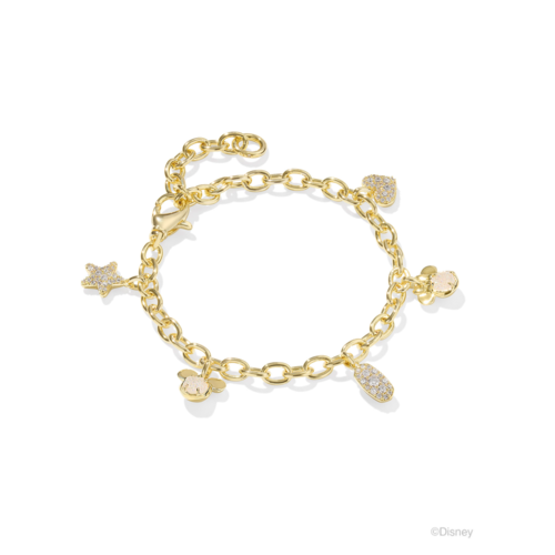 Kendra Scott Disney Gold Mickey Minnie Charm Bracelet, Iridescent White Mix - 9608878211.png