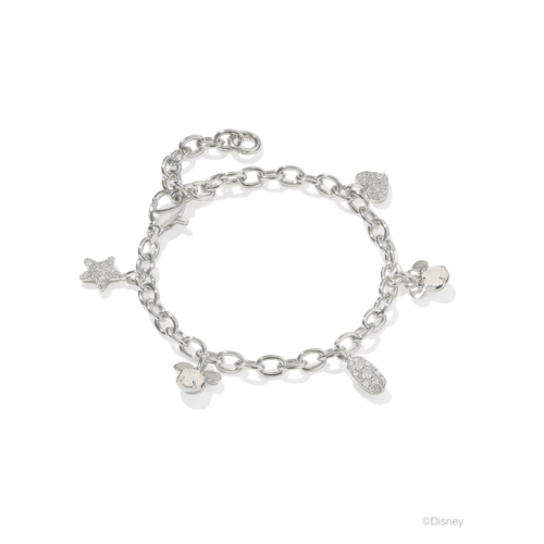 Kendra Scott Disney Silver Mickey Minnie Charm Bracelet, Iridescent White Mix - 9608878643.png