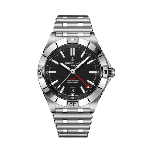 Breitling Chronomat Automatic GMT 40 Stainless Steel Watch, Black Dial, 40mm - A32398101B1A1.png