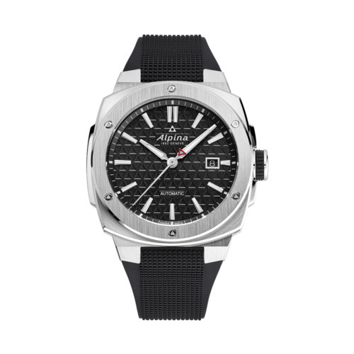 Alpina Mens Alpiner Extreme Automatic Black Rubber Strap Watch, Black Dial/Silver-Tone Case, 41x42.5mm - AL-525B4AE6.png