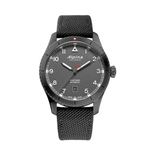 Alpina Mens Startimer Pilot Automatic Gray Rubber Strap Watch, Gray Dial/Black Case, 41mm - AL-525G4TS26.png