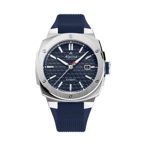 Alpina Mens Alpiner Extreme Automatic Blue Rubber Strap Watch, Blue Dial/Silver-Tone Case, 41x42.5mm - AL-525N4AE6.png