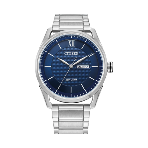 Citizen Mens Classic Stainless Steel Watch, Blue Dial/Silver-Tone Case, 42mm - AW0081-54L.png