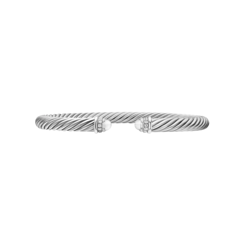 David Yurman Classic Cable Bracelet with Pearls and Pave-Set Diamonds (0.07ct), Sterling Silver, 5mm, Size: Medium - B03934SPACESSDPEDIM.png