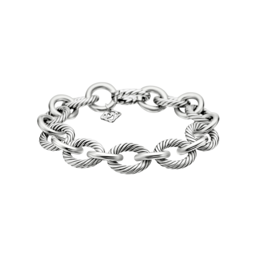David Yurman Silver Oval Link Bracelet 12mm, Size: 8.25-in - BC0132SPACESS825.png