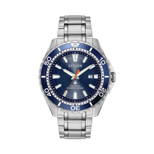 Citizen Mens Promaster Dive Stainless Steel Watch, Blue Dial/Silver-Tone Case, 45mm - BN0191-55L.png