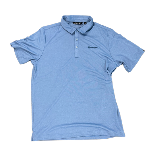 'Motivosity' Blue Travis Mathews Polo - Men's