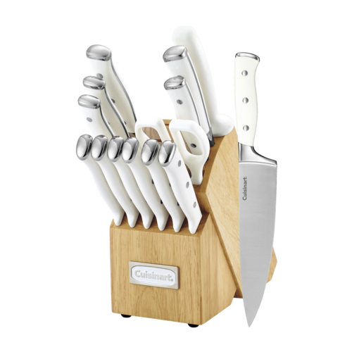 Cuisinart Triple Rivet 15-Piece Knife Block Set, White/Stainless - C77WTR-15P.png