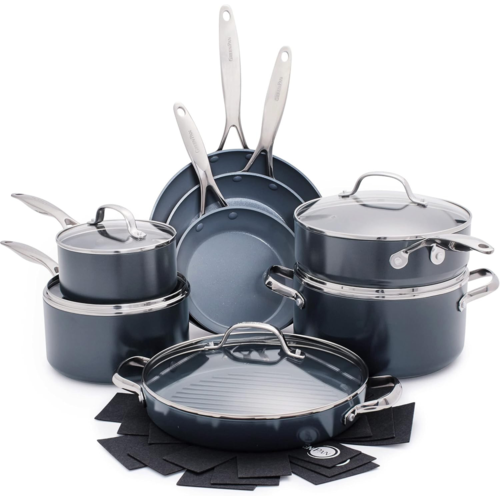 GreenPan Valencia Pro Ceramic 11-Piece Cookware Set, Grey - CC000675-001.png