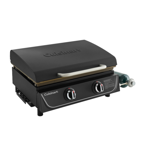 Cuisinart 22-in Tabletop Gas Griddle with Hood, Black - CGG-9242.png