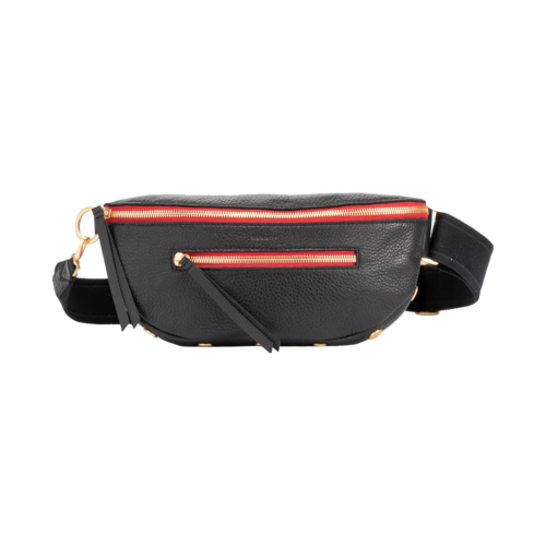Hammitt Charles Med Leather Crossbody Bag, Black/Brushed Gold Red Zip - CHARLES-CROSSBODY-BLACK-BG-RSPACEZIP.png