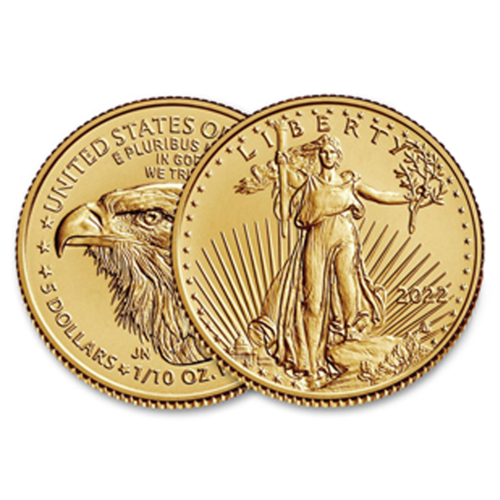 Antwerp US Treasury USA/American Eagle $5 Liberty Coin, 1/10 ounce gold, Uncirculated - EAGLES-10.png