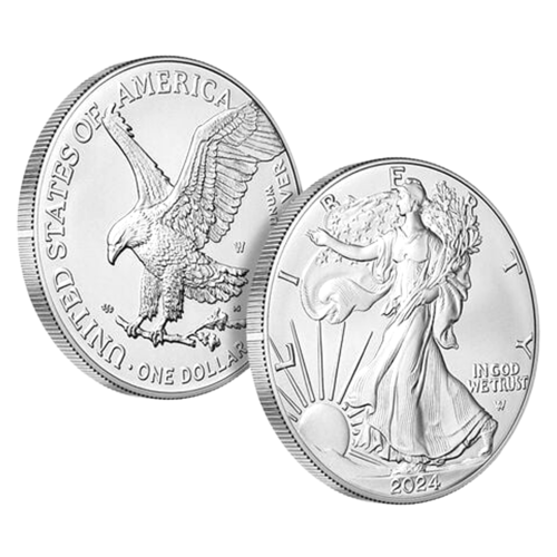 Antwerp US Treasury American Eagle 1 Ounce Silver Coin, 6 Coin Package, Uncirculated - EAGLESSILVER100-6.png